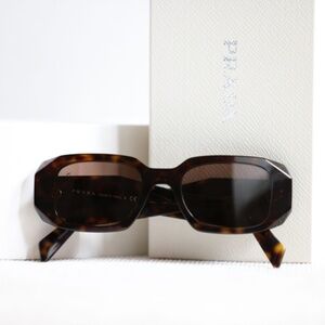 Prada Symbole Sunglasses in Tortoise/Brown